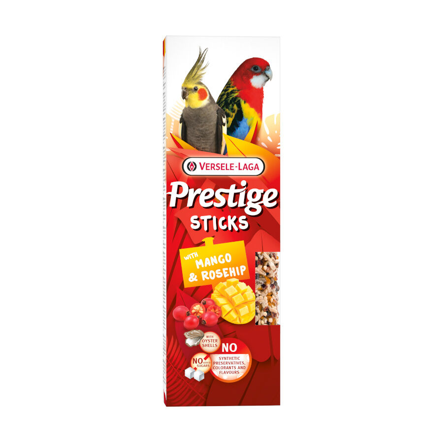 Versele-Laga Prestige Sticks Manga e Rosa Mosqueta para periquitos grandes, , large Imagem n&uacute;mero 1