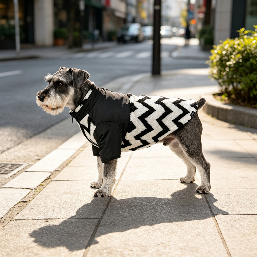 Gotoo Casaco com Padr&atilde;o Zigzag para c&atilde;es, , large Imagem n&uacute;mero 1