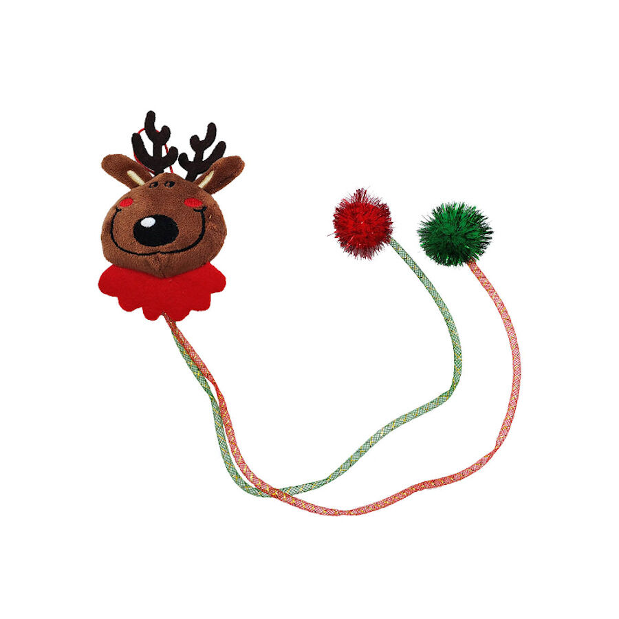 Flamingo Xmas Rena para Porta brinquedo natal&iacute;cio para gatos , , large Imagem n&uacute;mero 1