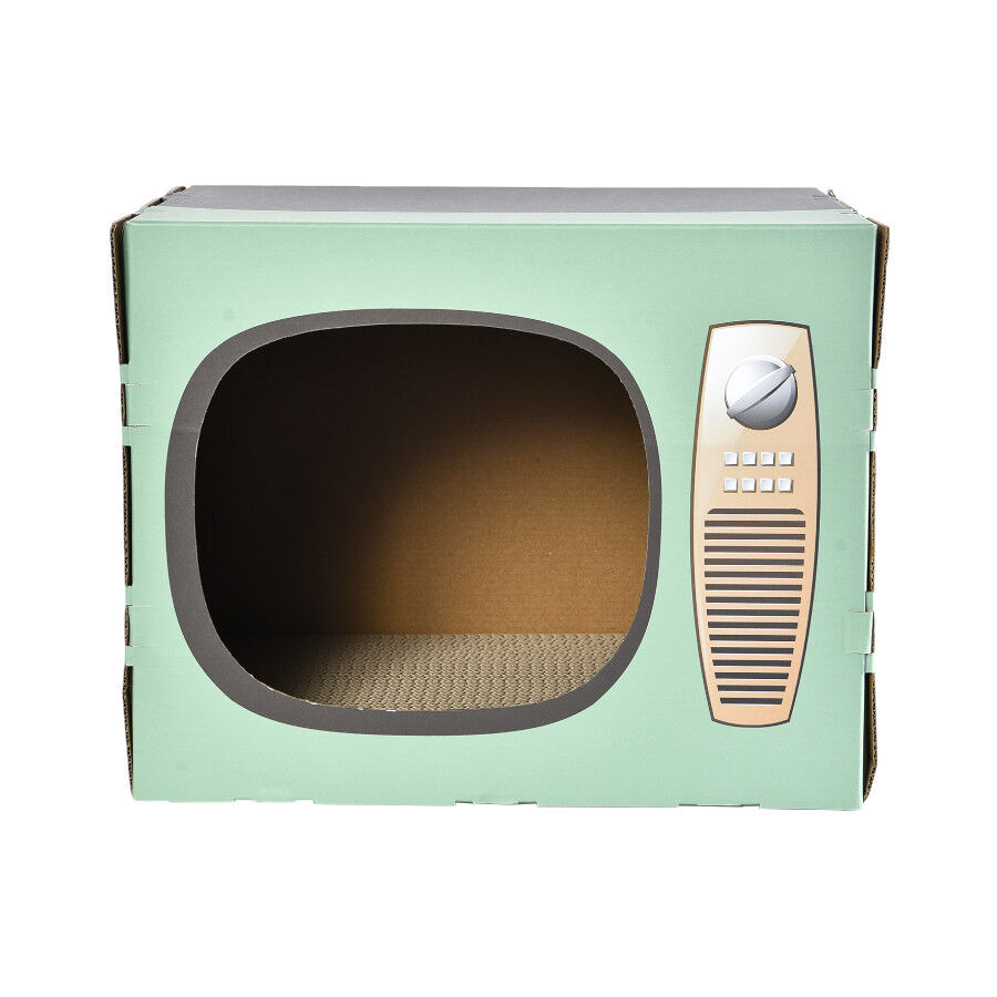 Leeby Tommy TV cama nido com arranhador de cart&atilde;o para gatos, , large Imagem n&uacute;mero 1