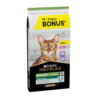 12 kg (10 + 2 kg grátis!) Pro Plan Adult Sterilized Peru ração para gatos