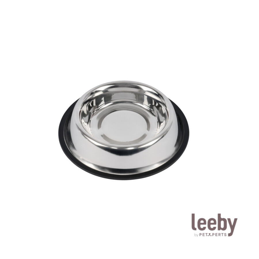 Leeby Comedouro de Metal com Anel de Silicone para c&atilde;es, , large Imagem n&uacute;mero 2