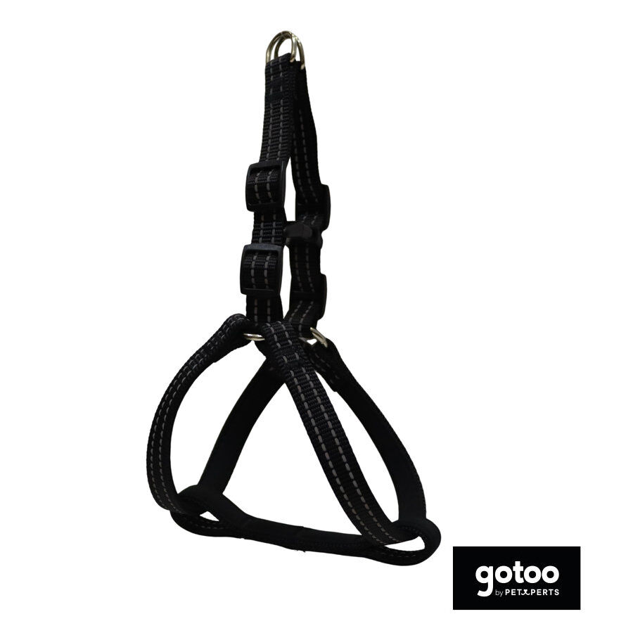 Gotoo Peitoral preto de nylon refletor para c&atilde;es, , large Imagem n&uacute;mero 2