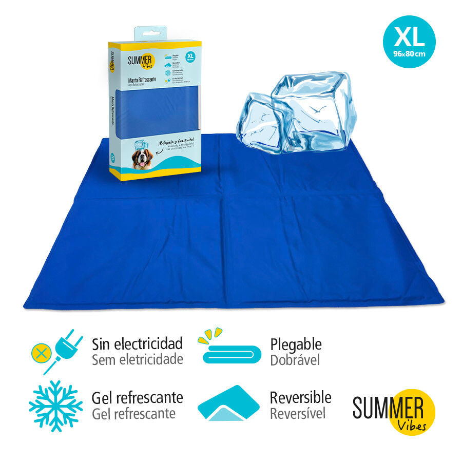 Summer Vibes Manta Refrescante Azul para c&atilde;es, , large Imagem n&uacute;mero 3