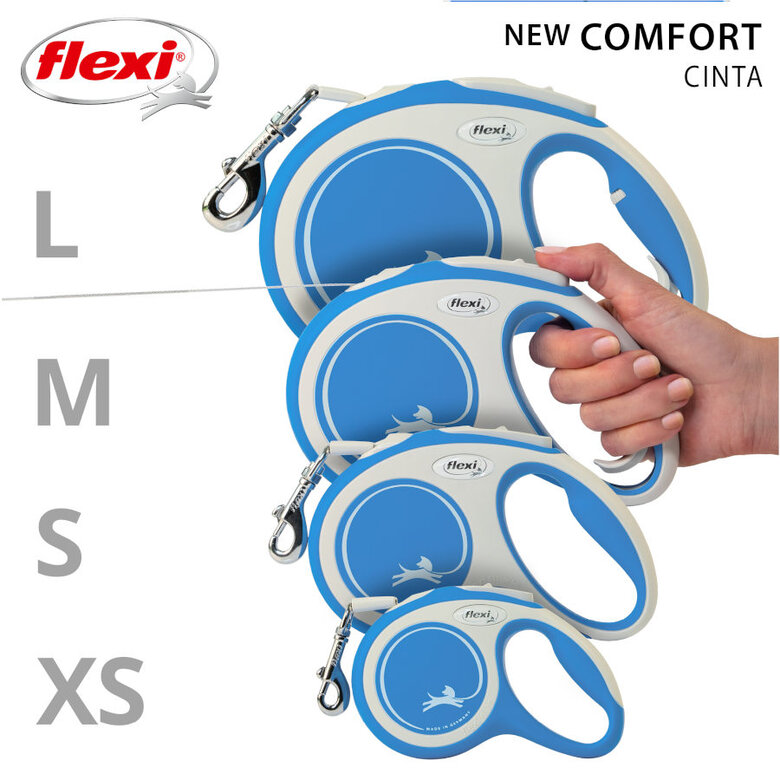 Flexi Correia New Comfort Trela extensível azul escura para cães,  Imagem número 4 Flexi Correia New Comfort Trela extensível azul escura para cães, , large Imagem número 4