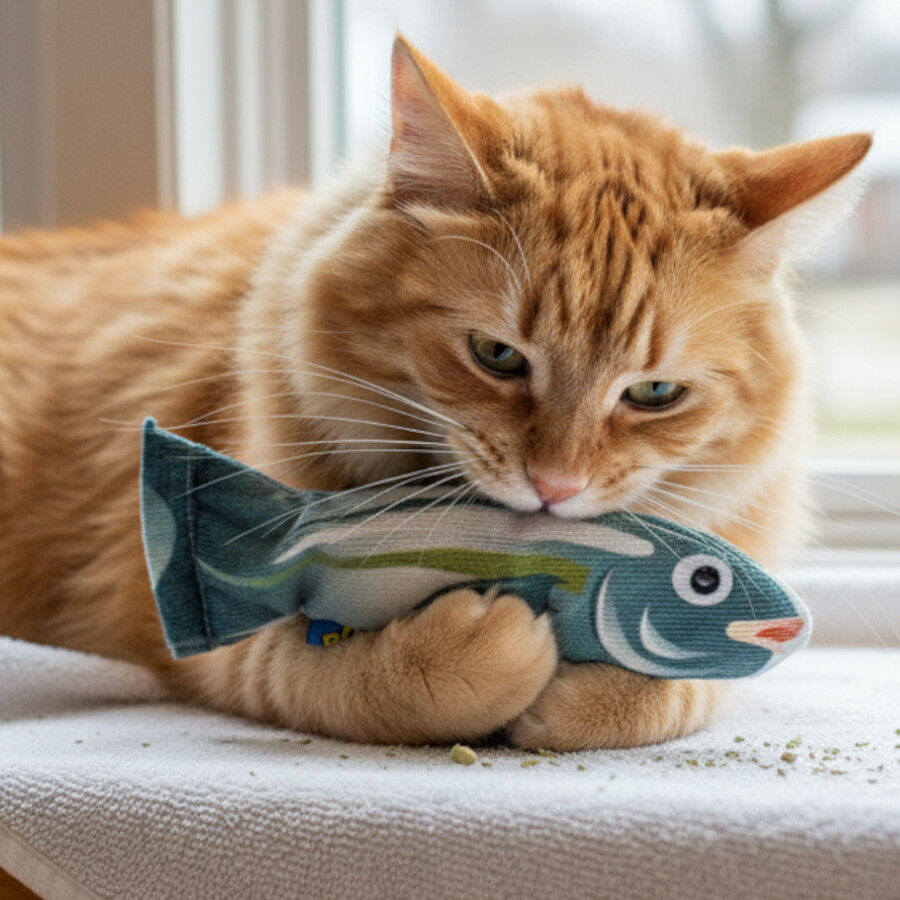 BAM! Peluche em forma de peixe com catnip para gatos, , large Imagem n&uacute;mero 1