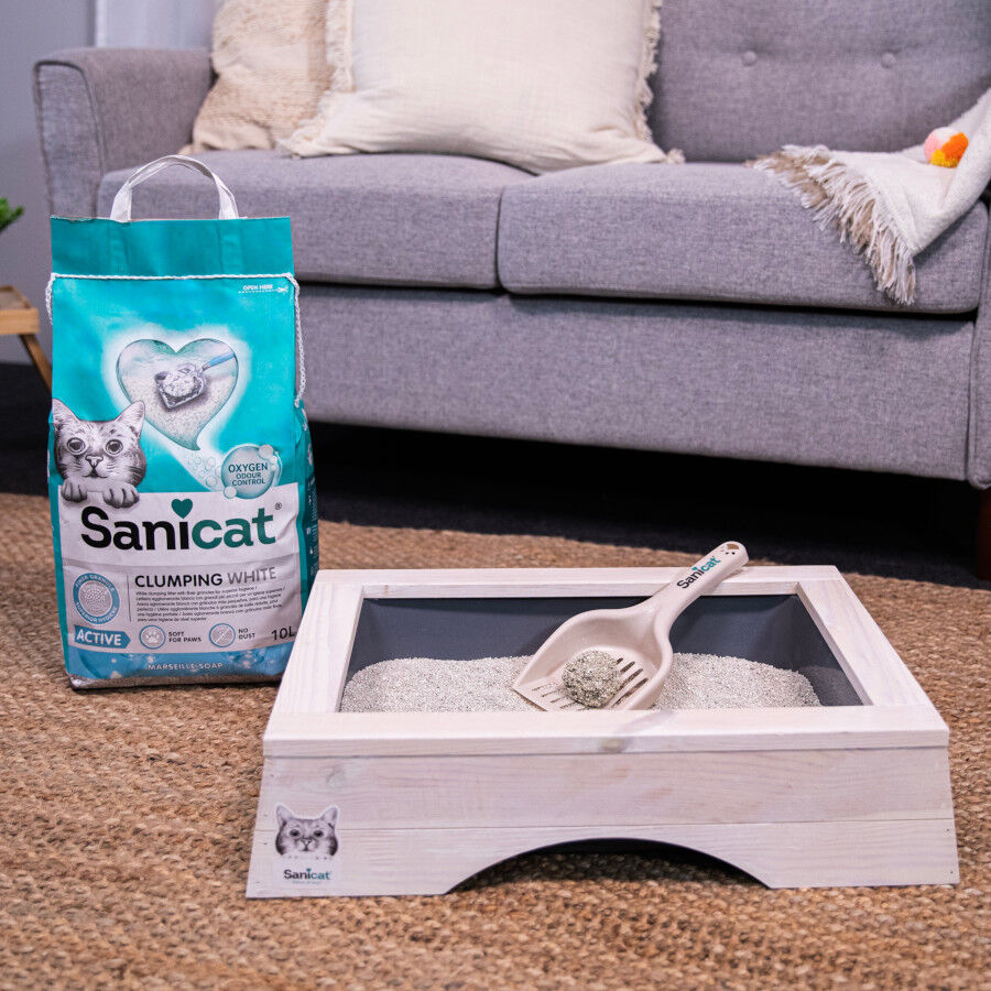 10 L Sanicat Cumpling White Marseille Active Areia para gatos, , large Imagem n&uacute;mero 6