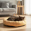 Leeby Cama Donut Vichy Laranja para gatos, , large Indicador imagem n&uacute;mero 1