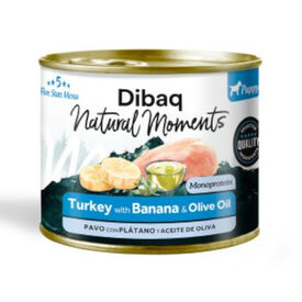 Dibaq Natural Moments Comida H&uacute;mida de Peru com Banana para cachorros