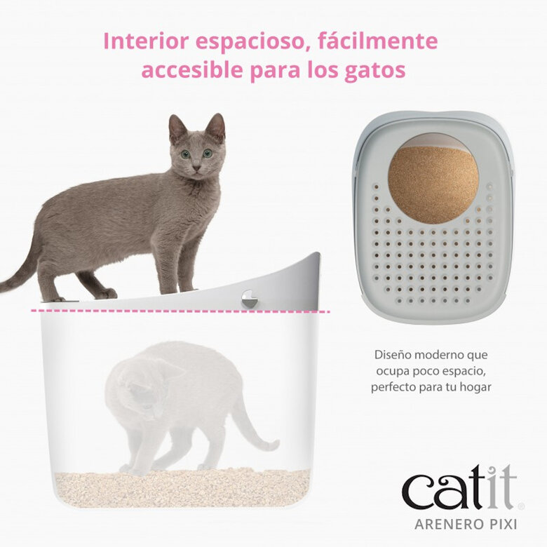 Catit Pixi Caixa de Areia Branca para gatos,  Imagem número 4 Catit Pixi Caixa de Areia Branca para gatos, , large Imagem número 4