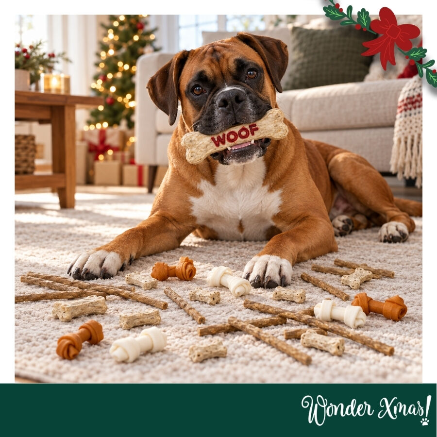 1 pack x 39 uns. Wonder Christmas Caixa de Presente com Snacks de Couro Prensado para C&atilde;es, , large Imagem n&uacute;mero 2