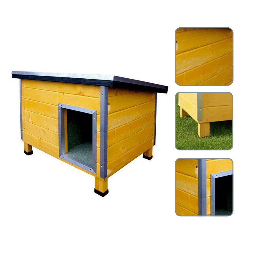 TK-Pet Nevada Casota de Madeira Amarela para c&atilde;es, , large Imagem n&uacute;mero 5