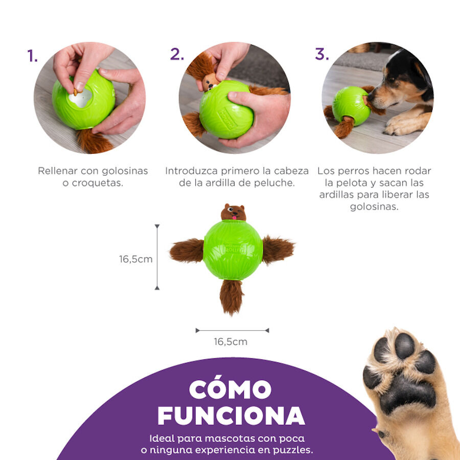 Outward Hound Snuffle n&rsquo; Treat Bola Interativa Porta-Snacks para c&atilde;es, , large Imagem n&uacute;mero 5