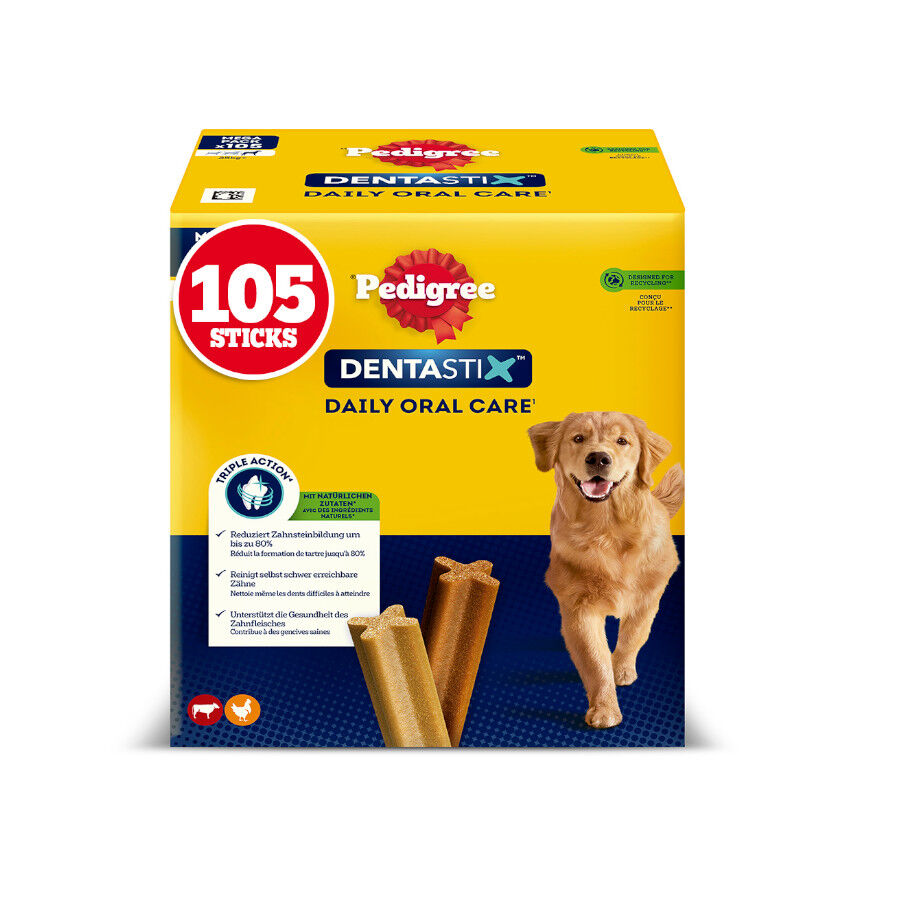 105 sticks Pedigree Dentastix Snacks Dent&aacute;rios para c&atilde;es de porte grande, , large Imagem n&uacute;mero 1