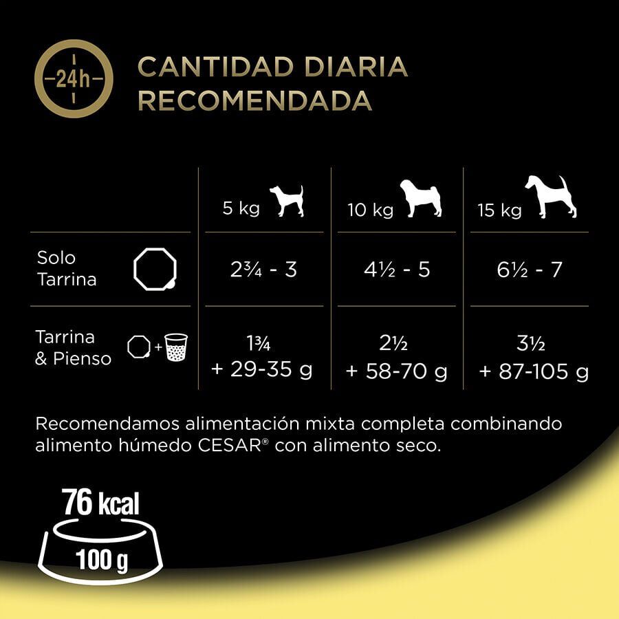 150 g Cesar Recetas da horta terrina em pat&ecirc; para c&atilde;es, , large Imagem n&uacute;mero 4