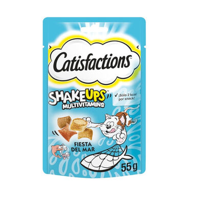 Catisfactions Snacks ShakeUps Frutos do Mar para gatos