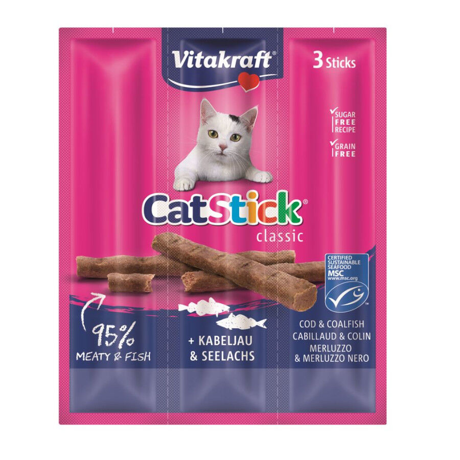 3 sticks Vitakraft Cat Stick de Bacalhau e Atum , , large Imagem n&uacute;mero 1