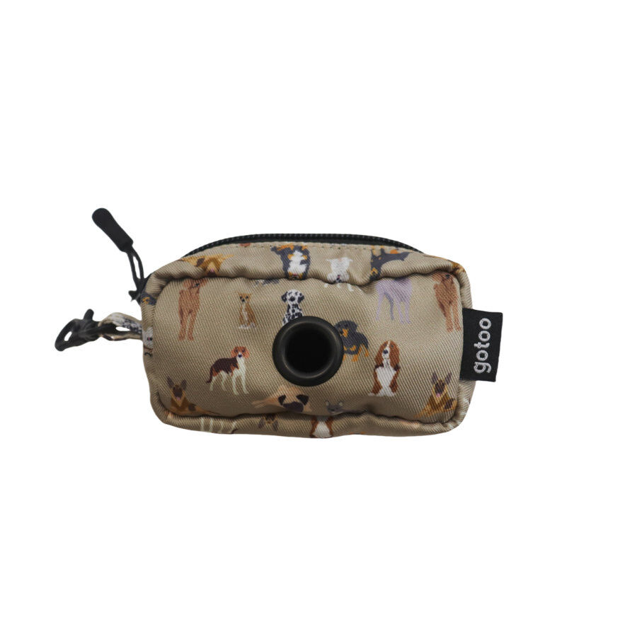 Gotoo Porta-sacos estampado castanho para c&atilde;es, , large Imagem n&uacute;mero 1