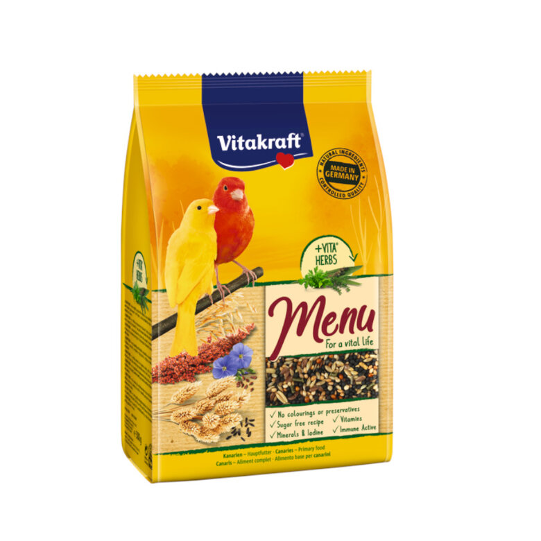 Vitakraft Premium Menu Comida para canários,  Imagem número 1 Vitakraft Premium Menu Comida para canários, , large Imagem número 1