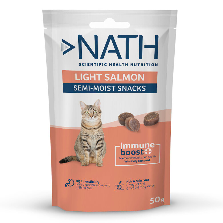 Nath Snacks Light Semi-húmidos de Salmão para gatos, , large image number null
