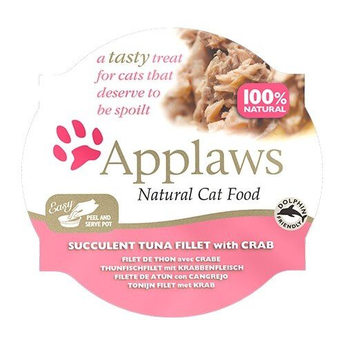 60 g Applaws Natural Atum e Caranguejo terrina para gatos, , large Imagem n&uacute;mero 3