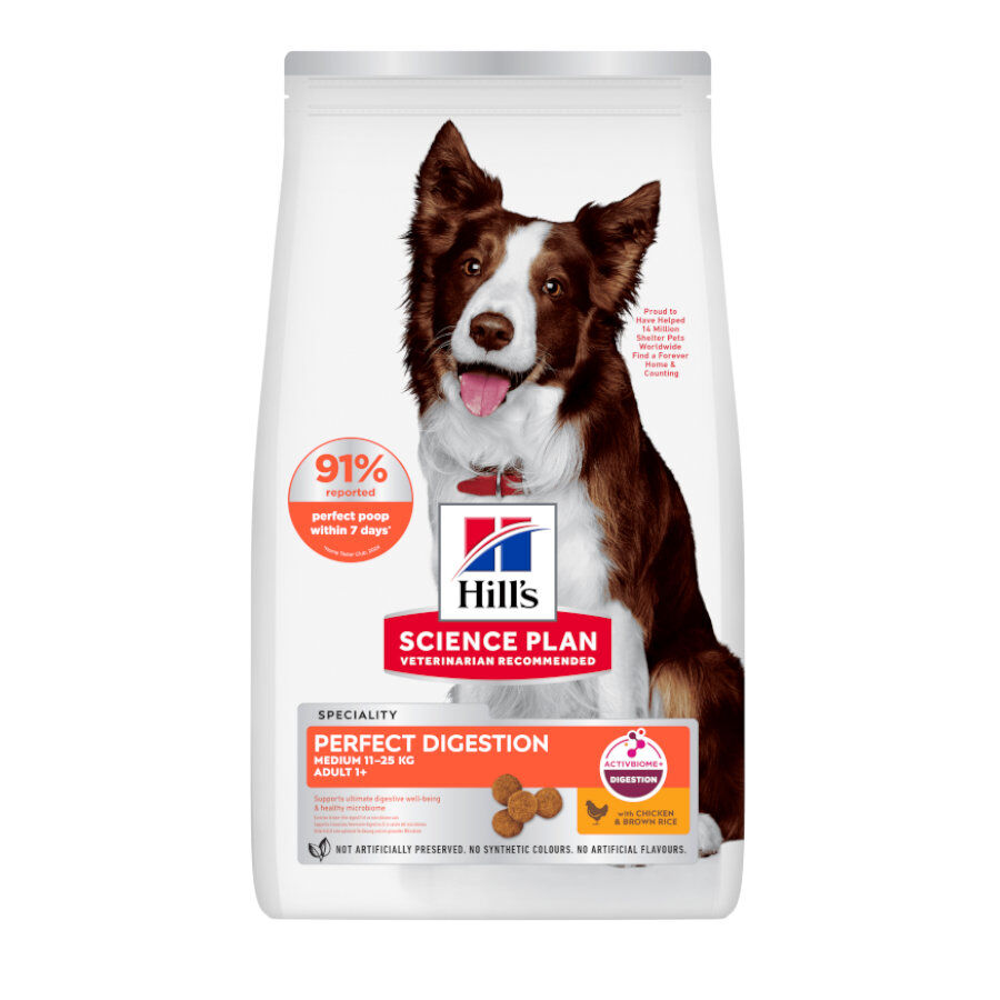 2.5 kg Hill'sScience Plan Perfect Digestion Medium Adult Ra&ccedil;&atilde;o de frango para c&atilde;es, , large Imagem n&uacute;mero 1