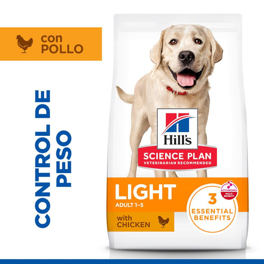 14 kg Hill's Science Plan Light Adult Frango ra&ccedil;&atilde;o para c&atilde;es, , large Imagem n&uacute;mero 2