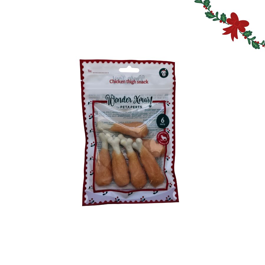 1 pack x 6 uns. Wonder Christmas Coxa de Frango Snacks para C&atilde;es, , large Imagem n&uacute;mero 5