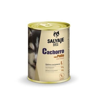 Salvaje Base Frango lata para cachorros