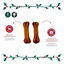 1 pack x 2 uns. Wonder Christmas Dupla de Ossos de Couro Prensado Snacks para C&atilde;es, , large Indicador imagem n&uacute;mero 3