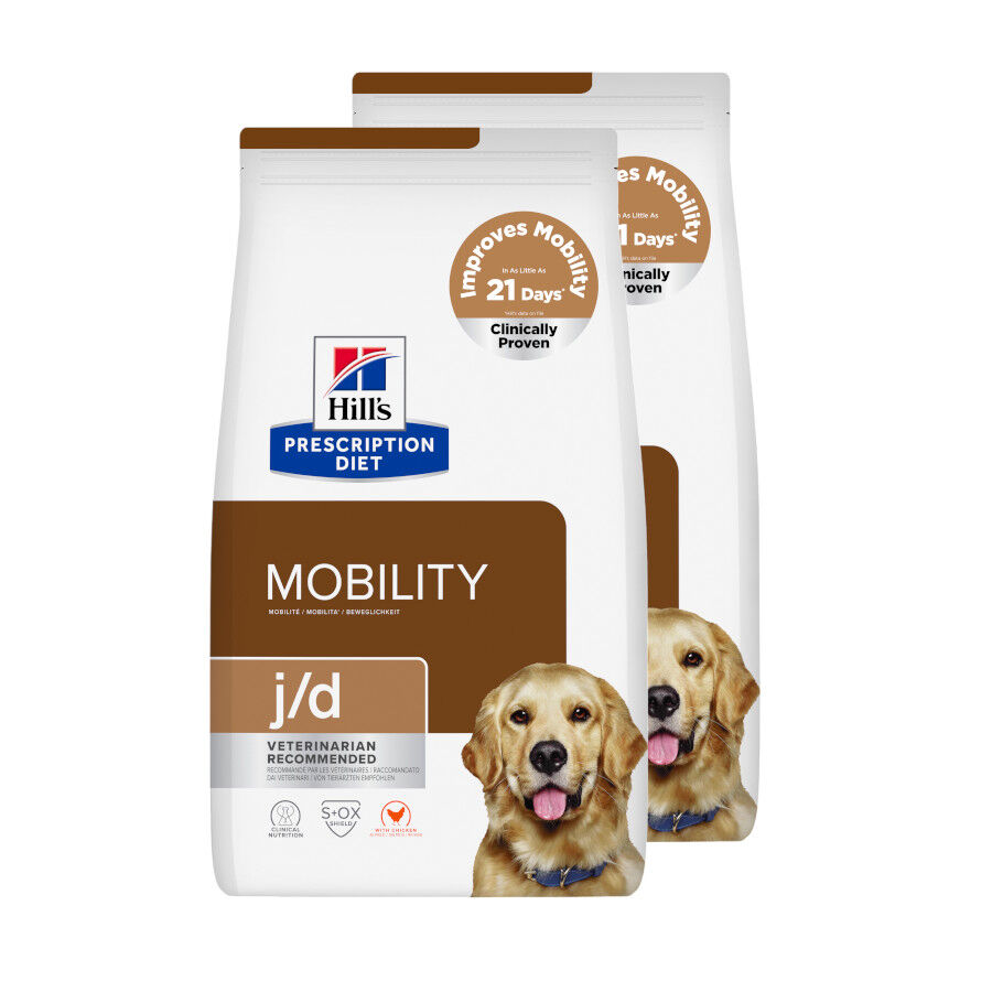 2 x 12 kg Hill's Prescription Diet Mobility J/D Frango ra&ccedil;&atilde;o para c&atilde;es Pack poupan&ccedil;a!, , large Imagem n&uacute;mero 1