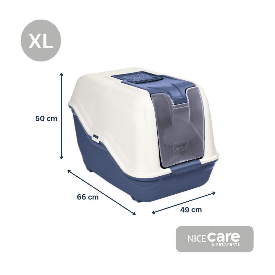 Nice Care Caixa de areia fechada Netta Close azul para gatos, , large Imagem n&uacute;mero 2