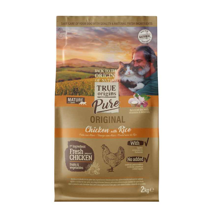 2 kg Ra&ccedil;&atilde;o para gatos True Origins Pure Senior Chicken, , large Imagem n&uacute;mero 1