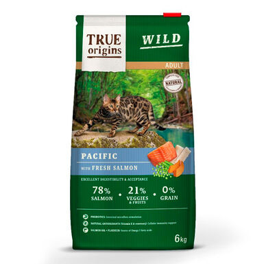 True Origins Wild Adult Pacific Salmão ração para gatos