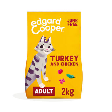 Edgard & Cooper Adult Peru e Frango ração para gatos