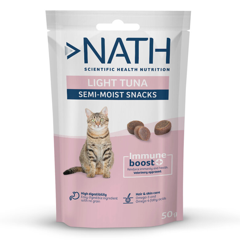Nath Snacks Light Semi-húmidos de Atum para gatos, , large image number null