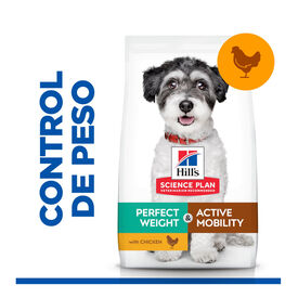 Hill's Small y Mini Perfect Weight y Active Mobility Frango ra&ccedil;&atilde;o para c&atilde;es
