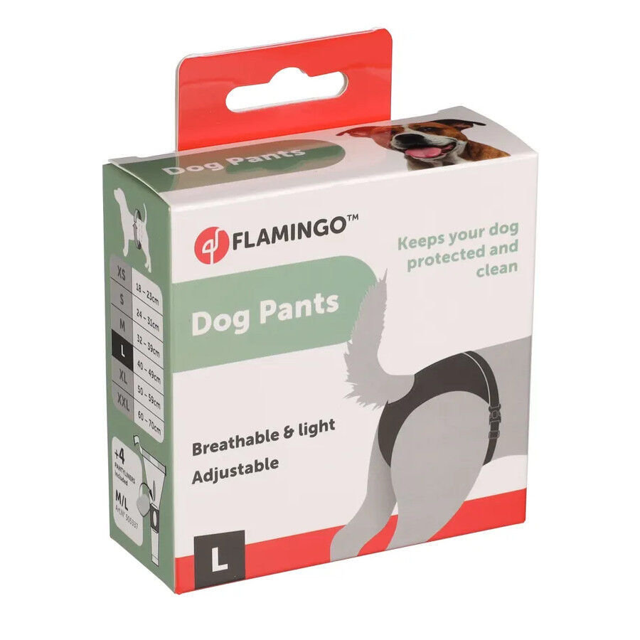 Flamingo Sasha Cuecas pretas para c&atilde;es, , large Imagem n&uacute;mero 2