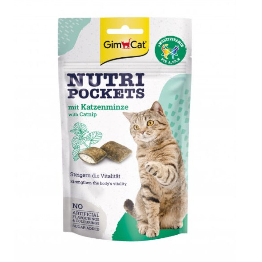 60 g Gimcat Biscoitos Nutri Pockets Menta para gatos, , large Imagem n&uacute;mero 1