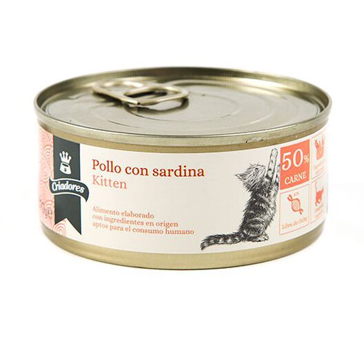 Criadores Kitten Frango e Sardinha lata para gatos, , large image number null