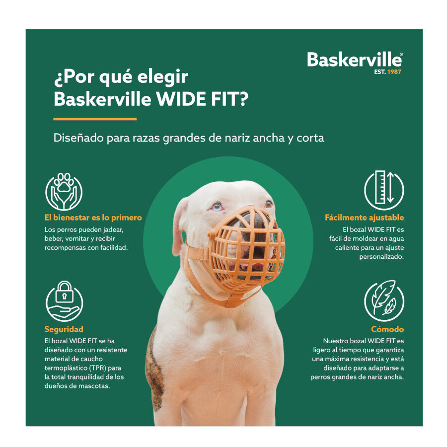 Baskerville Wide Fit A&ccedil;aime de pl&aacute;stico para c&atilde;es, , large Imagem n&uacute;mero 2