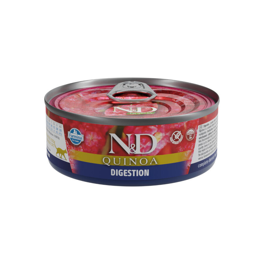 80 g Farmina N&D Digest&atilde;o Sens&iacute;vel Alimento h&uacute;mido de quinoa em lata para gatos, , large Imagem n&uacute;mero 1