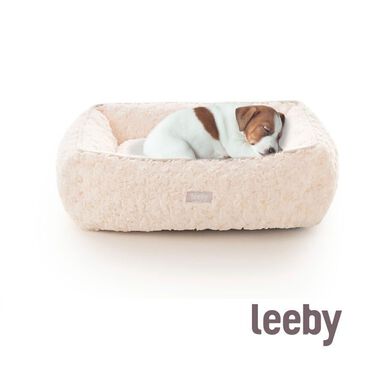 Leeby Alcofa super macia com almofada amovível para cachorros