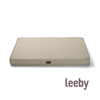 Leeby Colchão taupe antiderrapante para cães