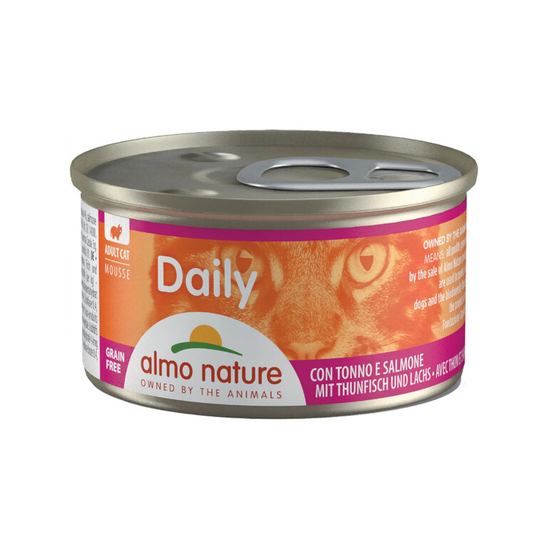 12 latas x 85 g Almo Nature Daily Mousse de Atum e Salmão lata para gatos Pack poupança!,  Imagem número 1 12 latas x 85 g Almo Nature Daily Mousse de Atum e Salmão lata para gatos Pack poupança!, , large Imagem número 1