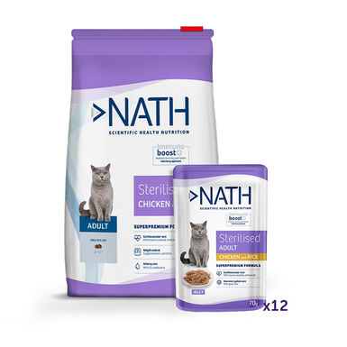 Pack Nath Sterilised - ração e comida húmida para gato