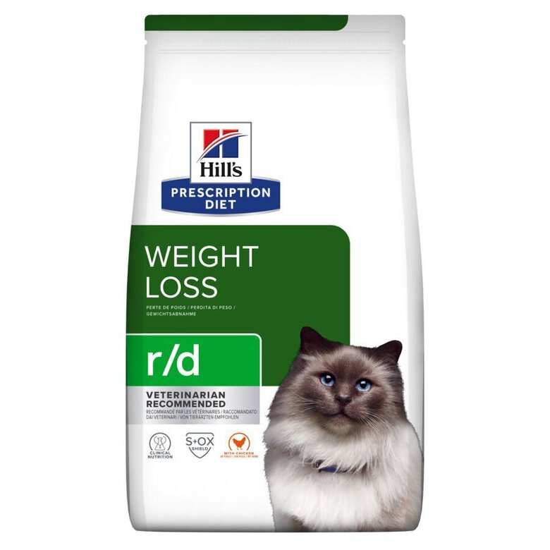 3 kg Hill's Prescription Diet r/d Weight Loss Frango ração para gatos,  Imagem número 1 3 kg Hill's Prescription Diet r/d Weight Loss Frango ração para gatos, , large Imagem número 1