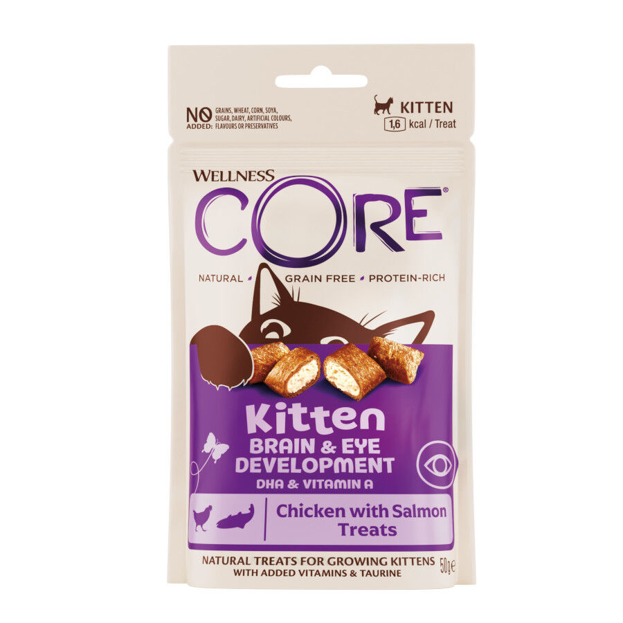 50 g Wellness Core Snacks Pollo y Salm&oacute;n para gatito, , large Imagem n&uacute;mero 1