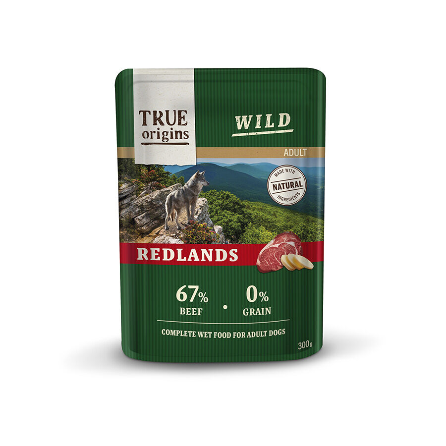 300 g True Origins Wild Redlands Vitela saqueta para c&atilde;es, , large Imagem n&uacute;mero 1
