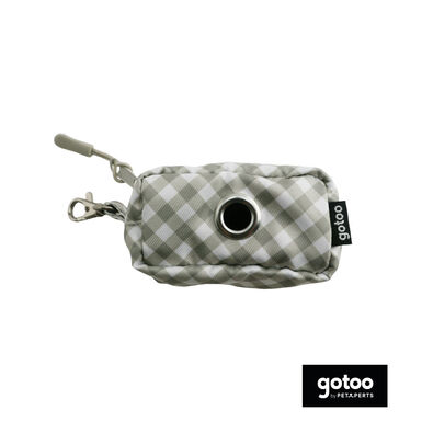 Gotoo Porta-sacos xadrez vichy para cães